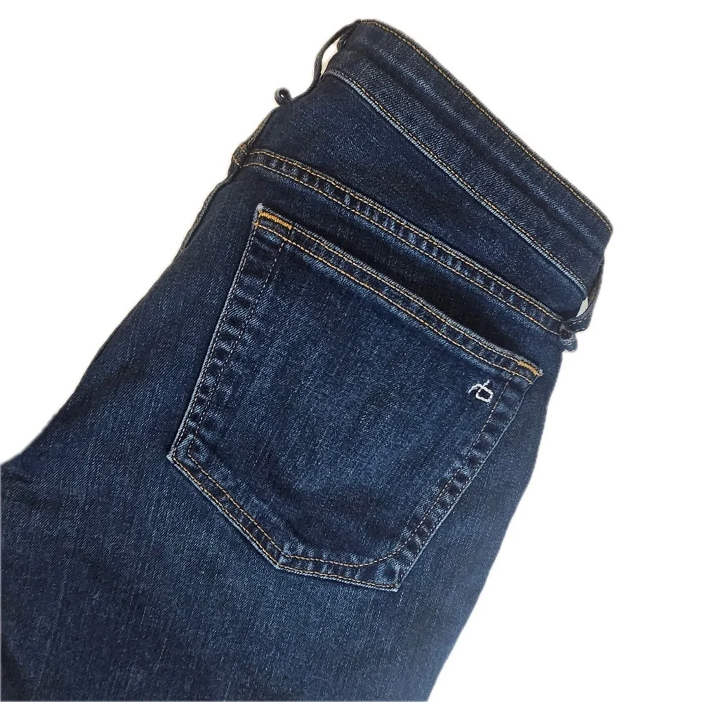 Rag & Bone Jeans Womens 26 Blue Denim Dre Low-Rise Made‎ in USA Slim Boyfriend - Picture 9 of 12